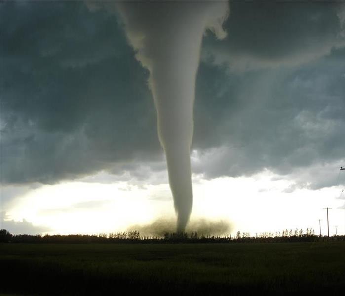 tornado in a field
